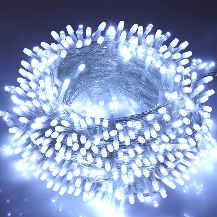 VTECHOLOGY 170 pies 500 LED blanco árbol de Navidad luces cadena lu...