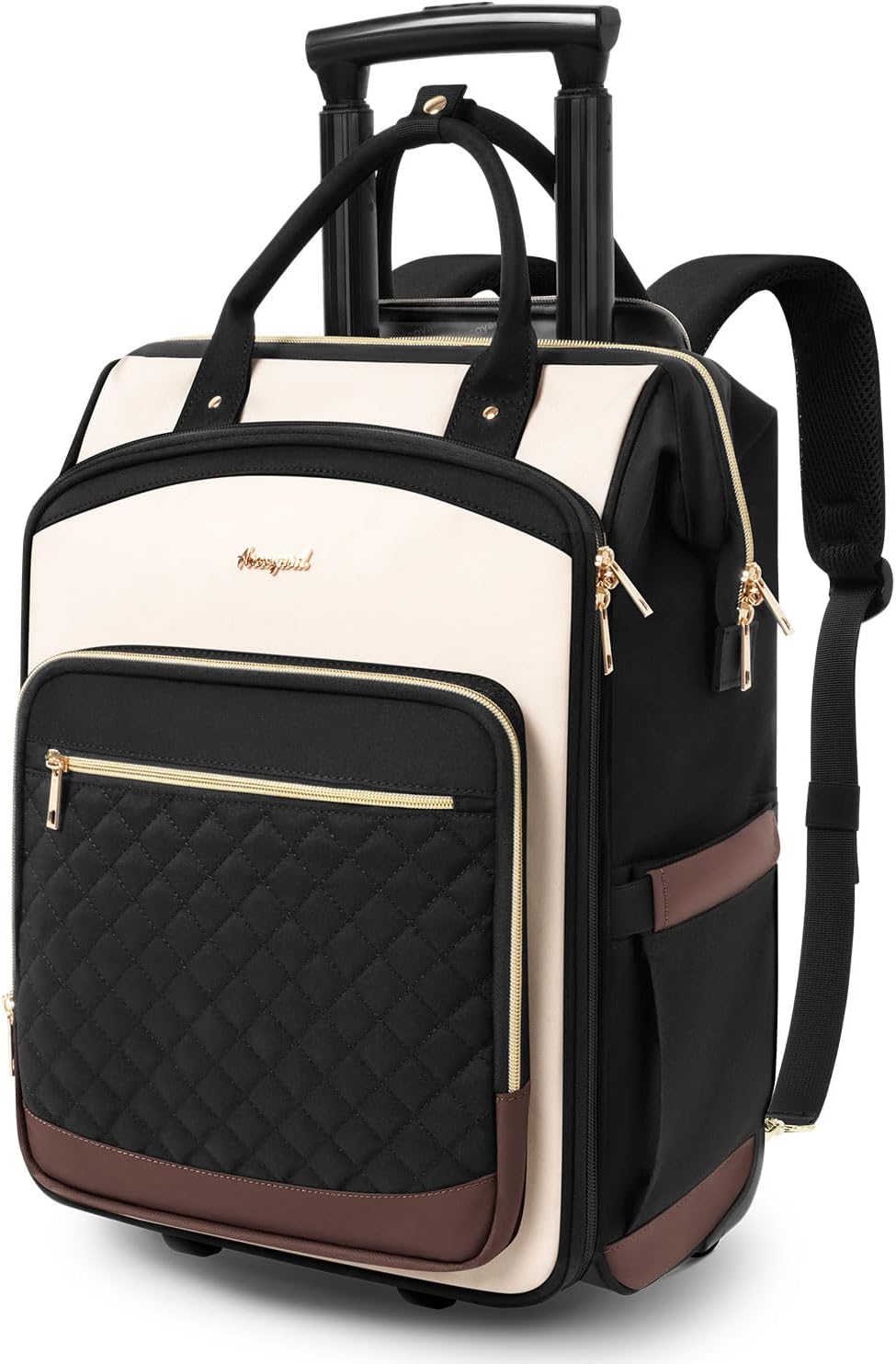 Mochila con ruedas para mujer, mochila de viaje con ruedas, mochila...