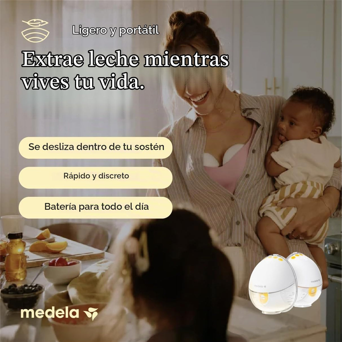 Medela Motion InBra - Extractor de leche eléctrico manos libres | T...