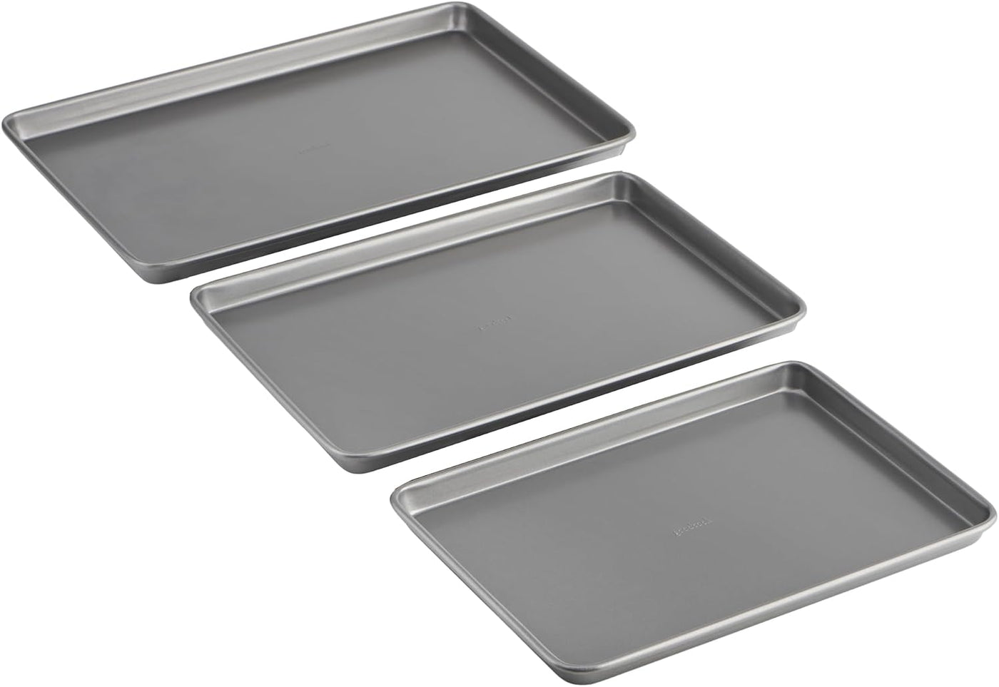 GoodCook Everyday - Juego de 3 bandejas de acero al carbono antiadh...