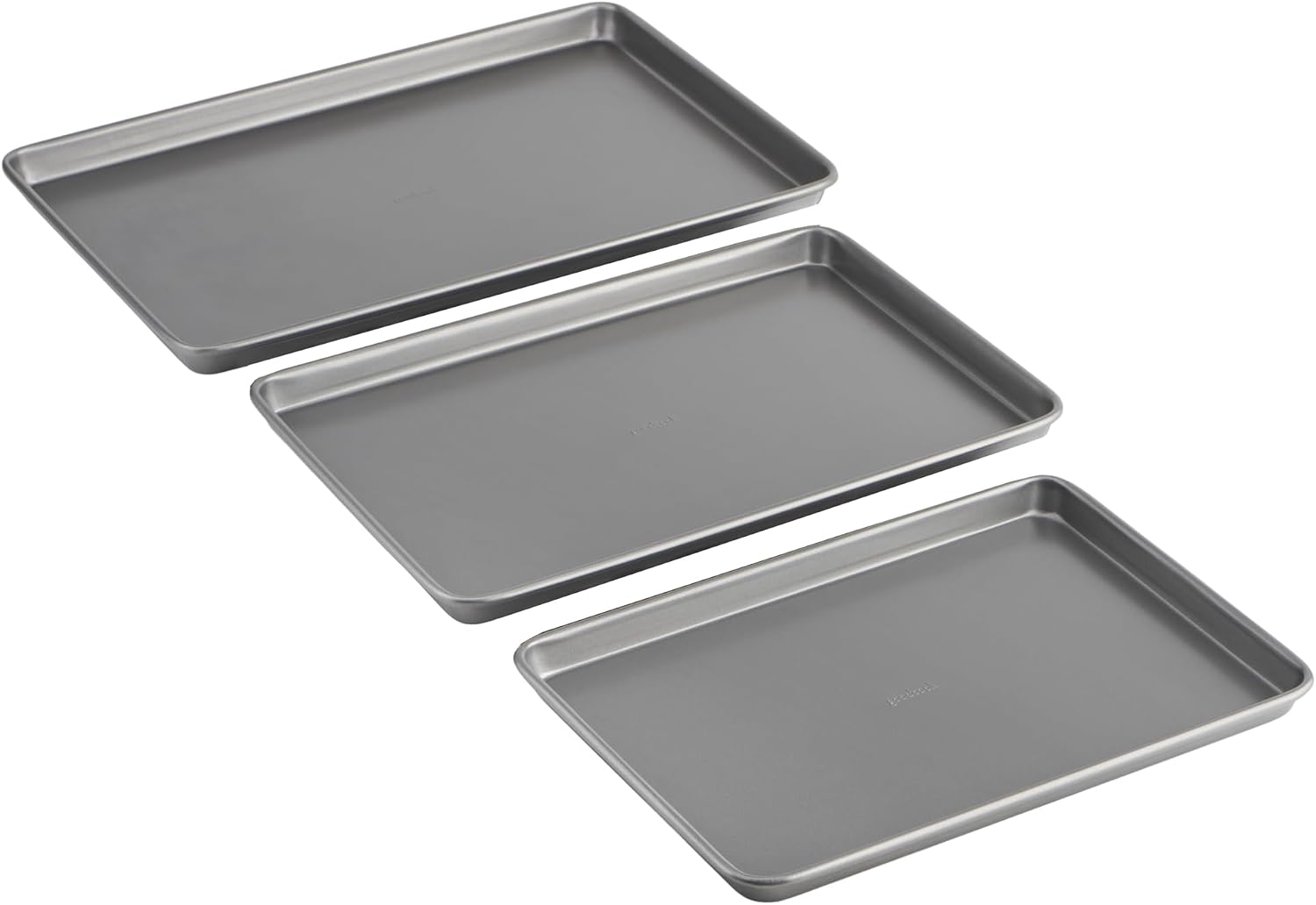 GoodCook Everyday - Juego de 3 bandejas de acero al carbono antiadh...