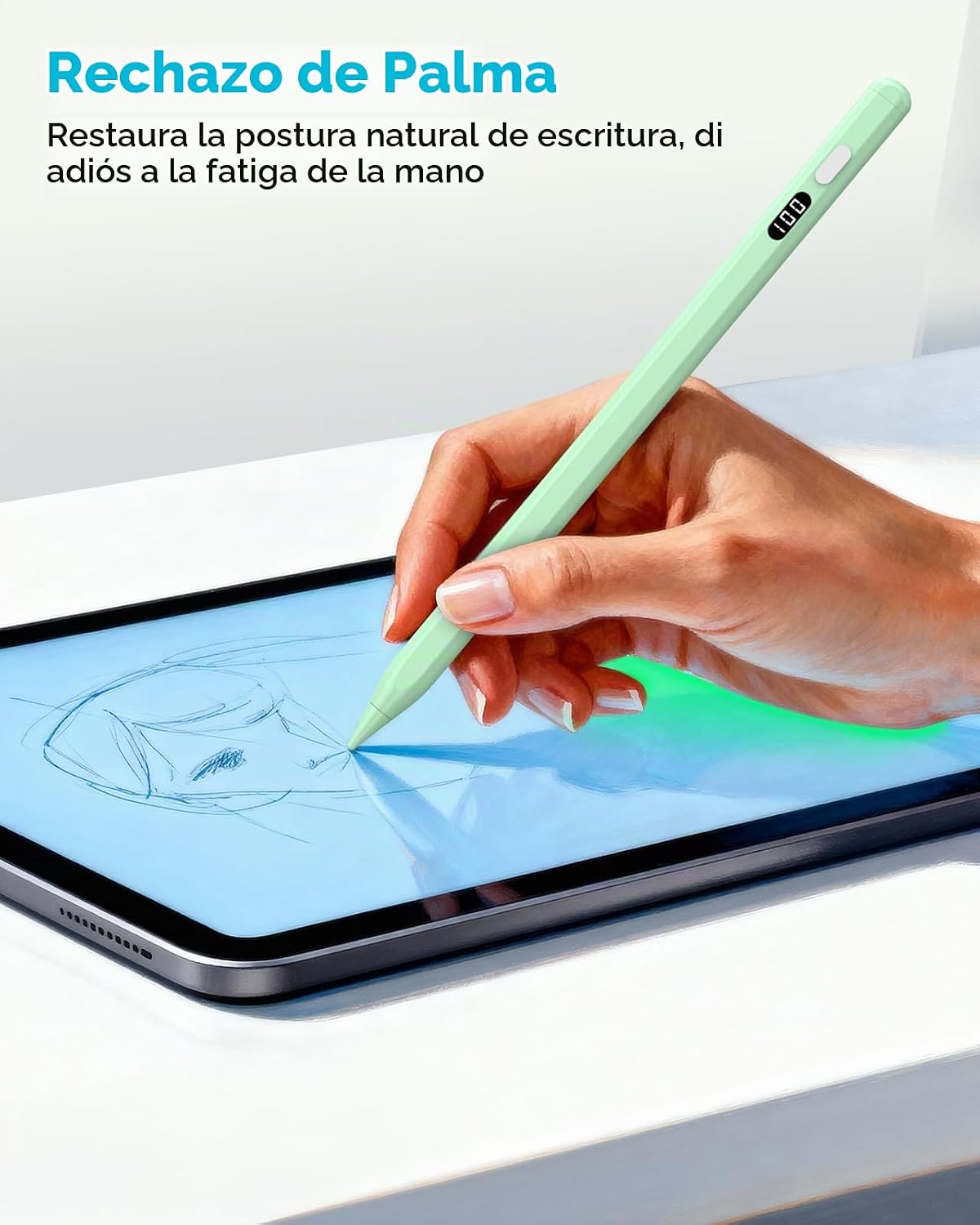 MoKo Stylus Pen para iPad 2018-2026, lápiz de carga USB-C con panta...