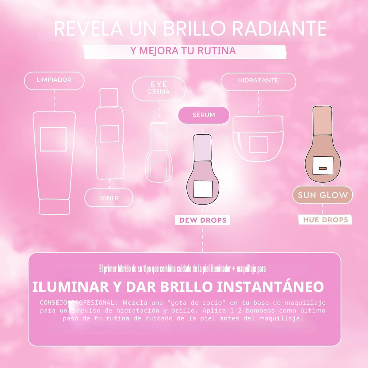 Glow Recipe Gotas de rocío de niacinamida de sandía, suero facial h...