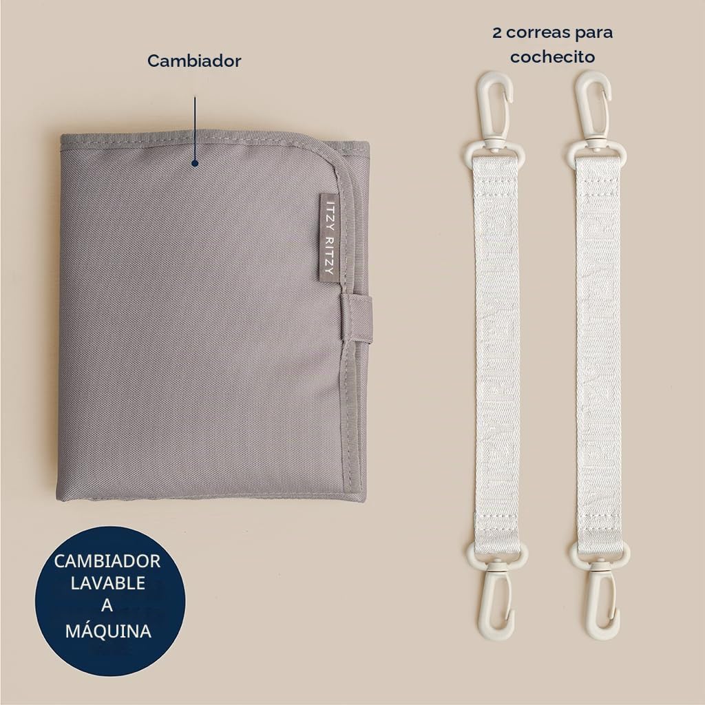 Itzy Ritzy Belong - Mochila tipo cubo (crema) | Cuenta con bolsillo...