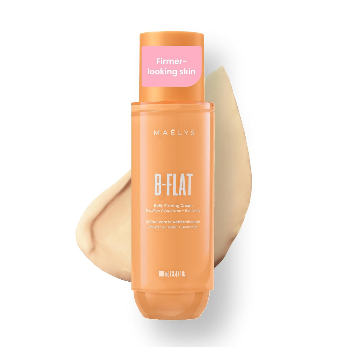 MAËLYS B-FLAT Crema reafirmante para el vientre para mujeres, 3.4 o...
