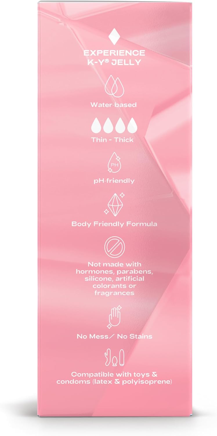 K-Y Jelly Lubricante Personal, fórmula a base de agua amigable con...