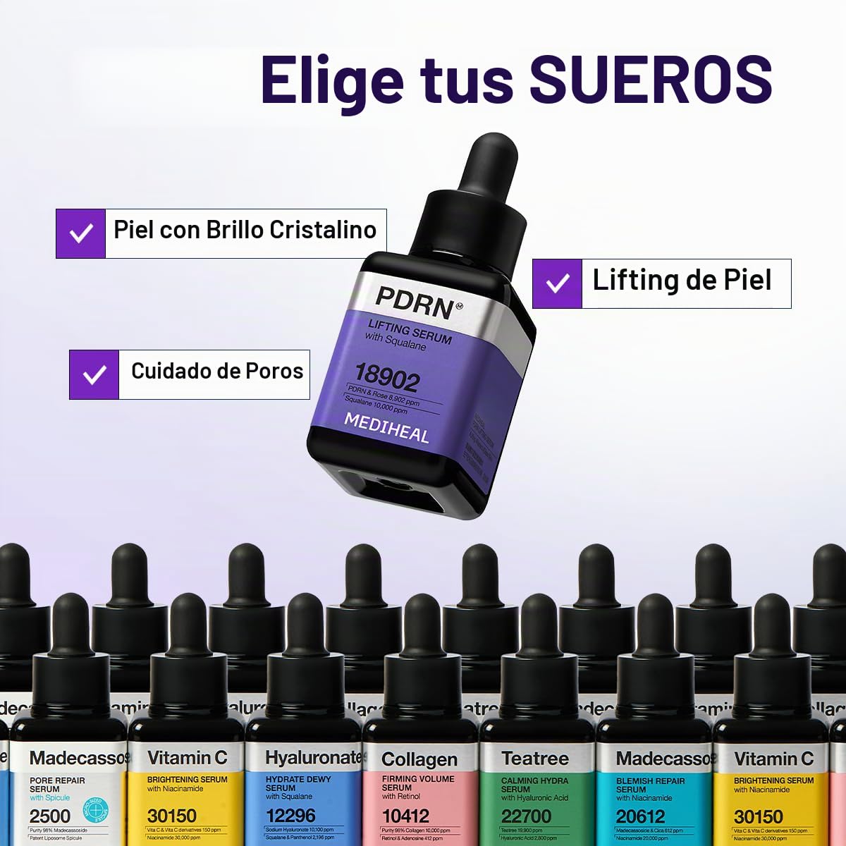 MEDIHEAL PDRN Suero lifting con escualano para apretar los poros (1...