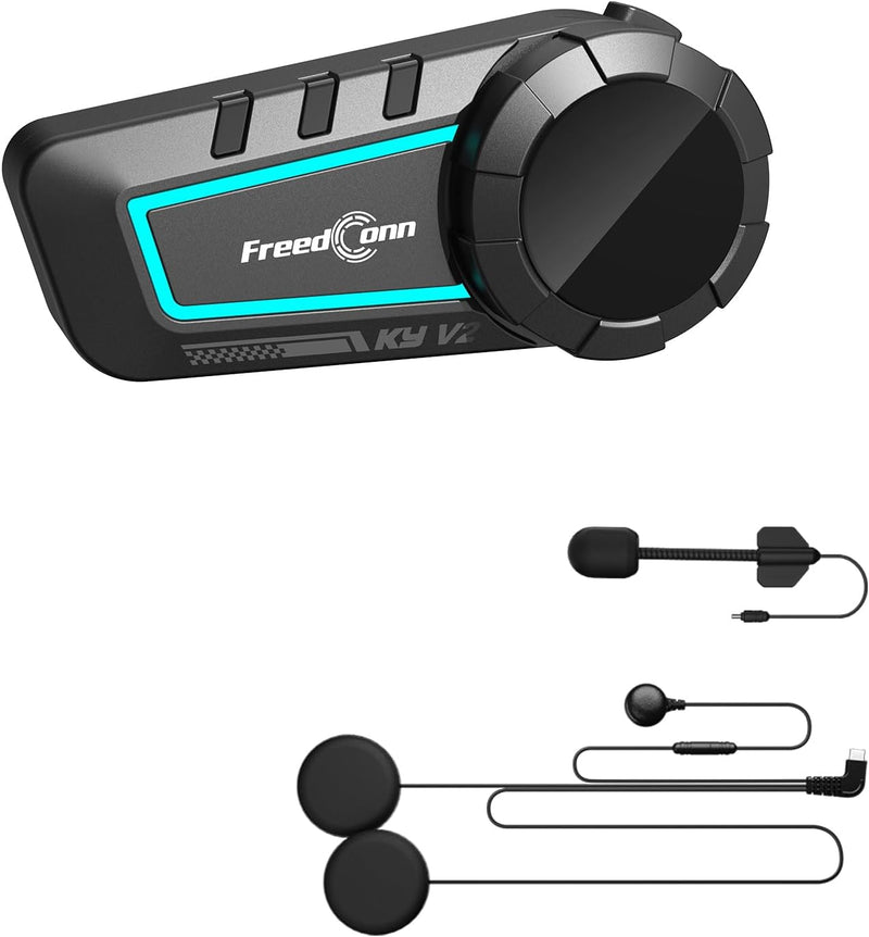 FreedConn KY V2 Auriculares Bluetooth 6.0 para motocicleta | Música...