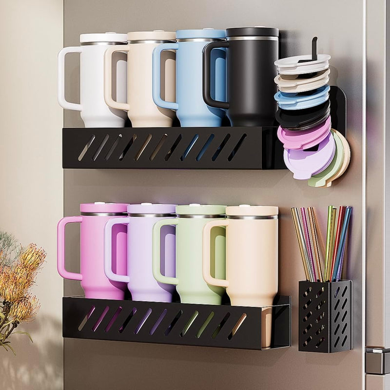 Wolera Paquete de 2 portavasos magnéticos Stanley con tapa de vaso...
