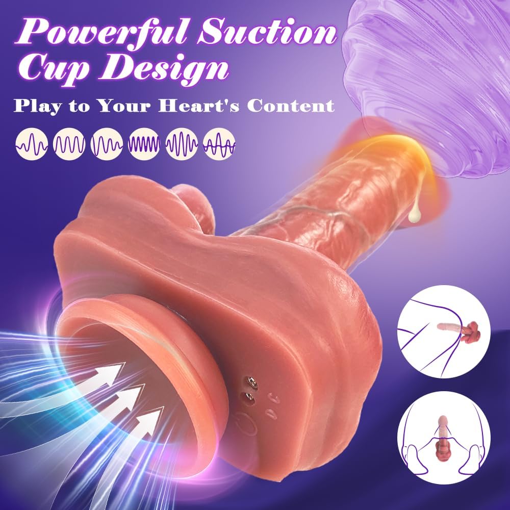 Vibrador de empuje del consolador con el movimiento de la lengua, s...