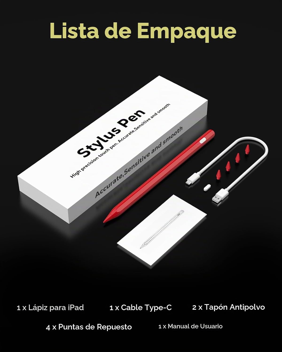 Moko Pencil para iPad (A16) de 11.ª y 10.ª generación, carga rápida...