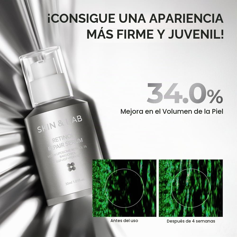 [SKIN&amp;LAB] Serum de reparación de retinol Retinol 3%+Bakuchiol+...