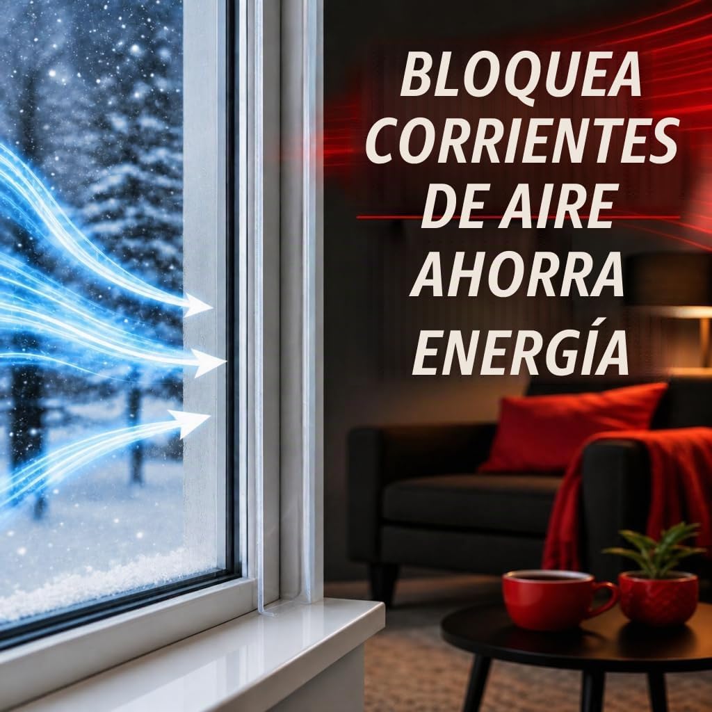 Brandzini Tira de sellado transparente para puertas y ventanas, tap...