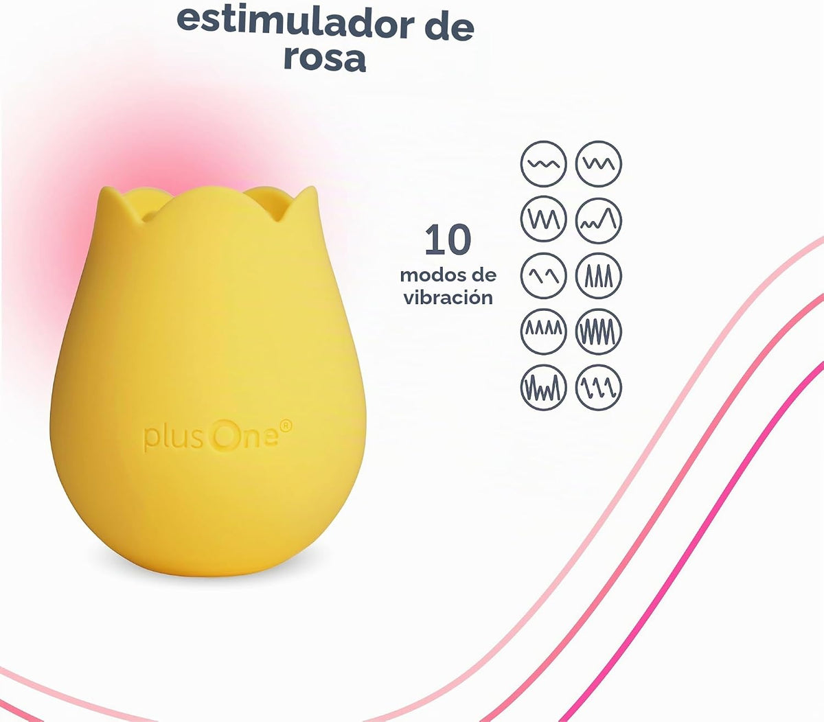 plusOne Vibrador Rose Toy para mujer, estimulador de pezón y clítor...