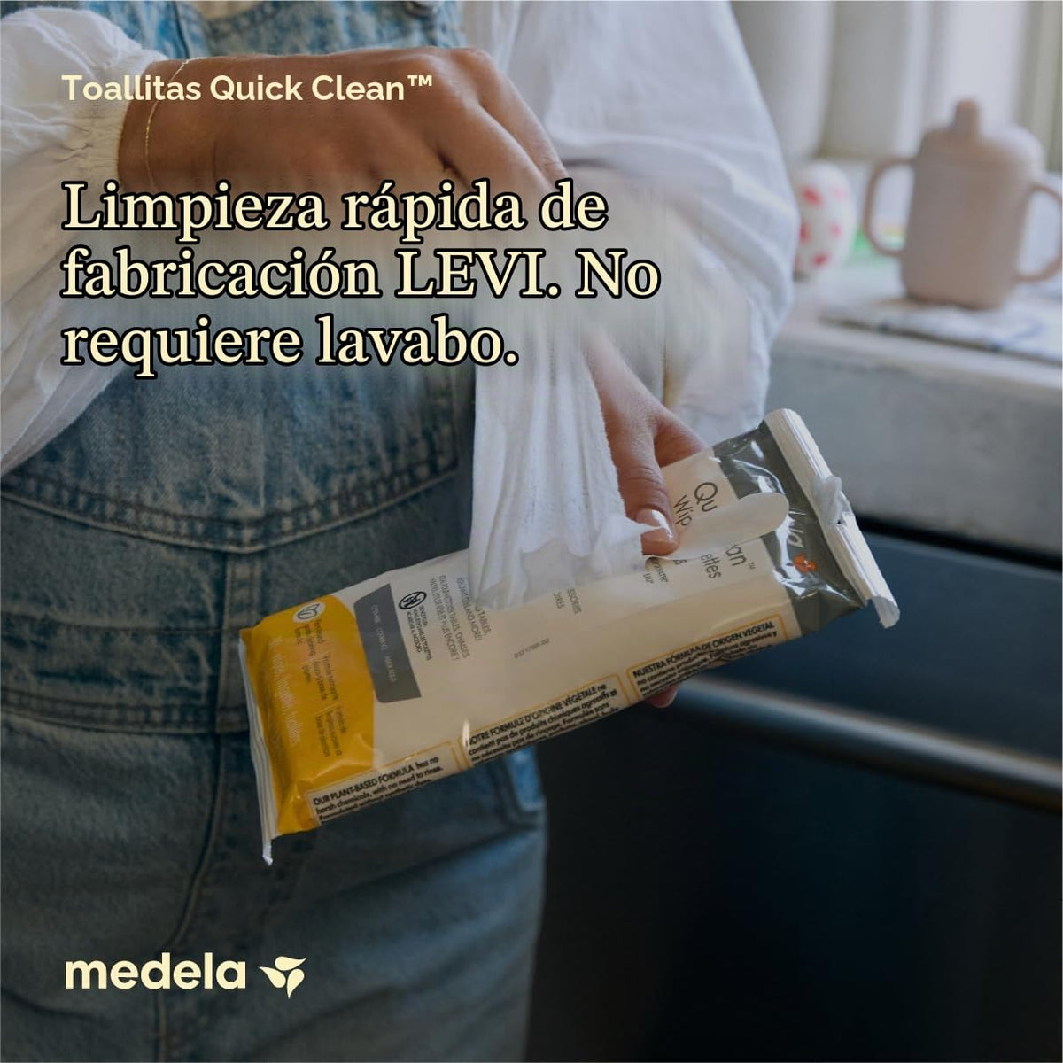 Medela Toallitas de extracción de leche de limpieza rápida, a base...
