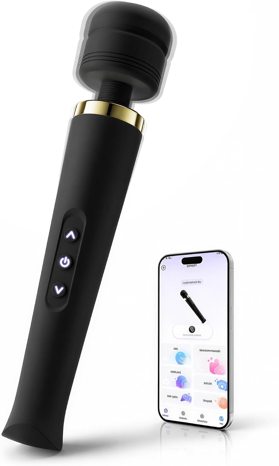 Toendi - Potente masajeador de 12 pulgadas XL con control de aplica...