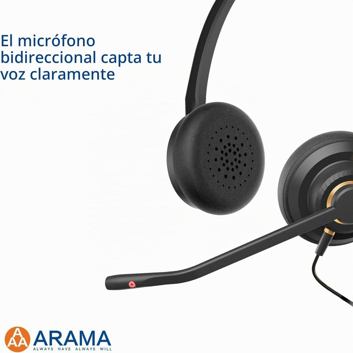 Arama - Auriculares USB con micrófono para PC, auriculares de compu...