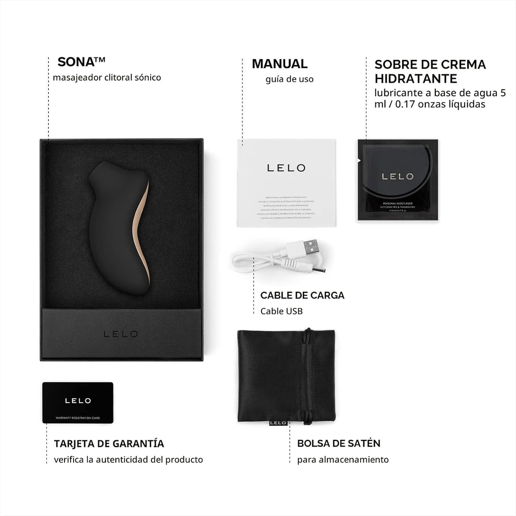 Lelo Sona, Negro, 1 | Este masajeador sónico de clítoris utiliza on...