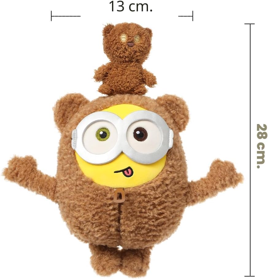 MINISO Juguete de Peluche de Minions Disfraz de Bob+Tim de 11",...