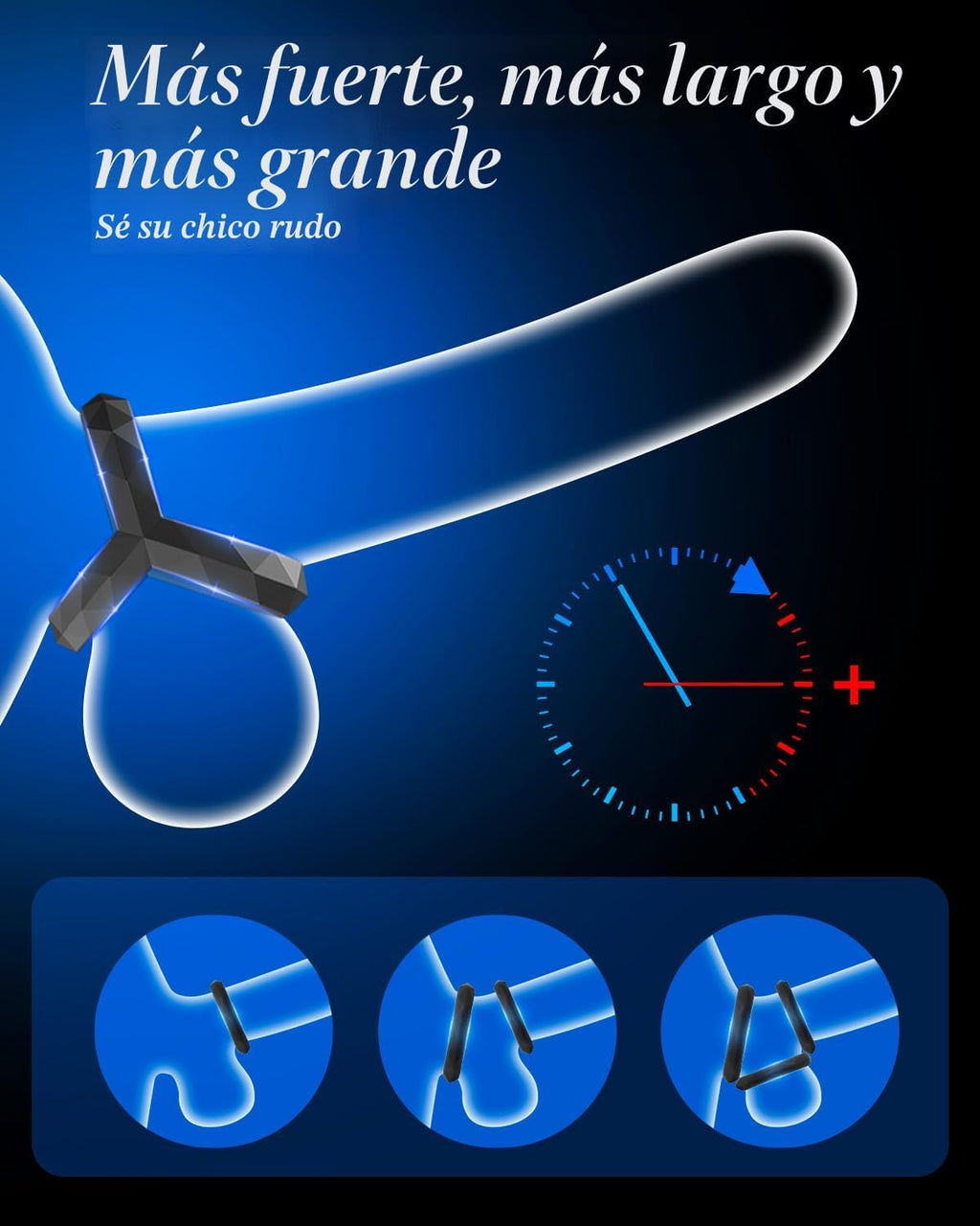 Juguetes sexuales Anillo de pene de silicona Anillos de pene para h...