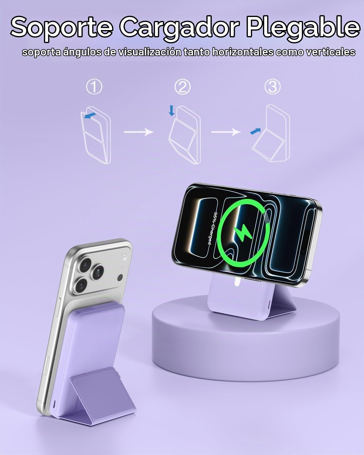 podoru para MagSafe Power Bank 10000 mAh, cargador portátil magnéti...