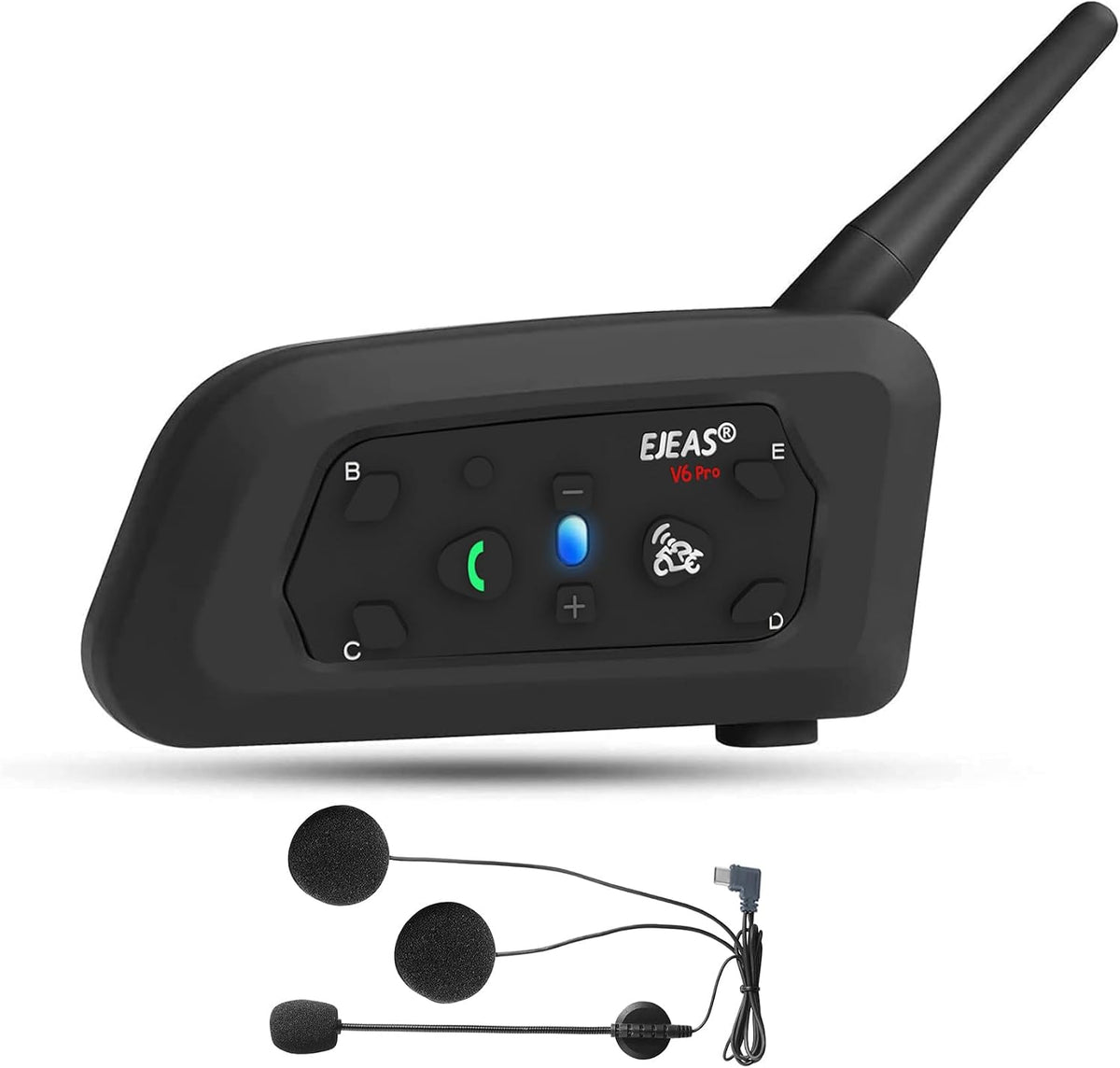 EJEAS V6 Pro - Auriculares Bluetooth para motocicleta, sistema de c...