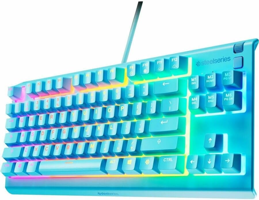 Teclado para juegos SteelSeries Apex 3 TKL Aqua RGB \u2014 Factor d...