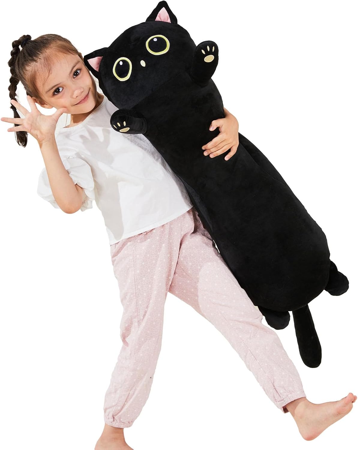 TPVV Animal de peluche de gato gigante de 31,5 pulgadas, juguete de...