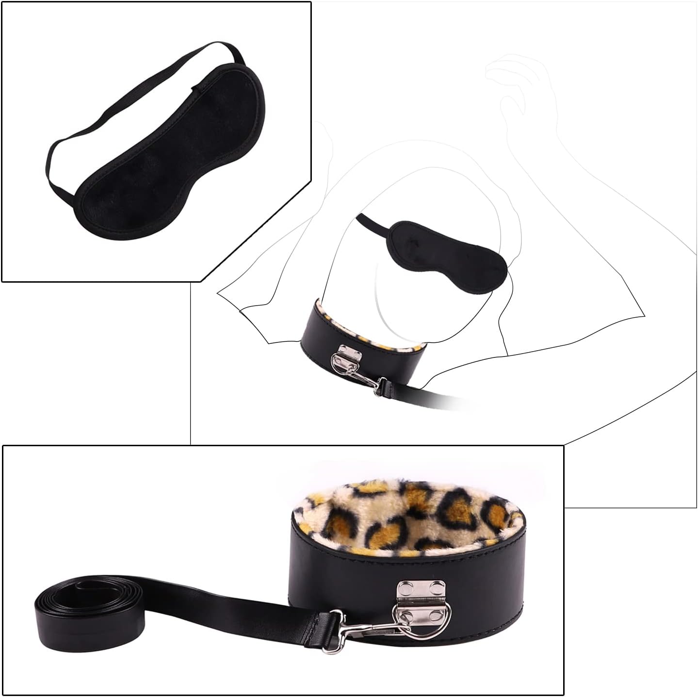Kit de BDSM de 30 piezas, kit de bondage para adultos, kit de jugue...