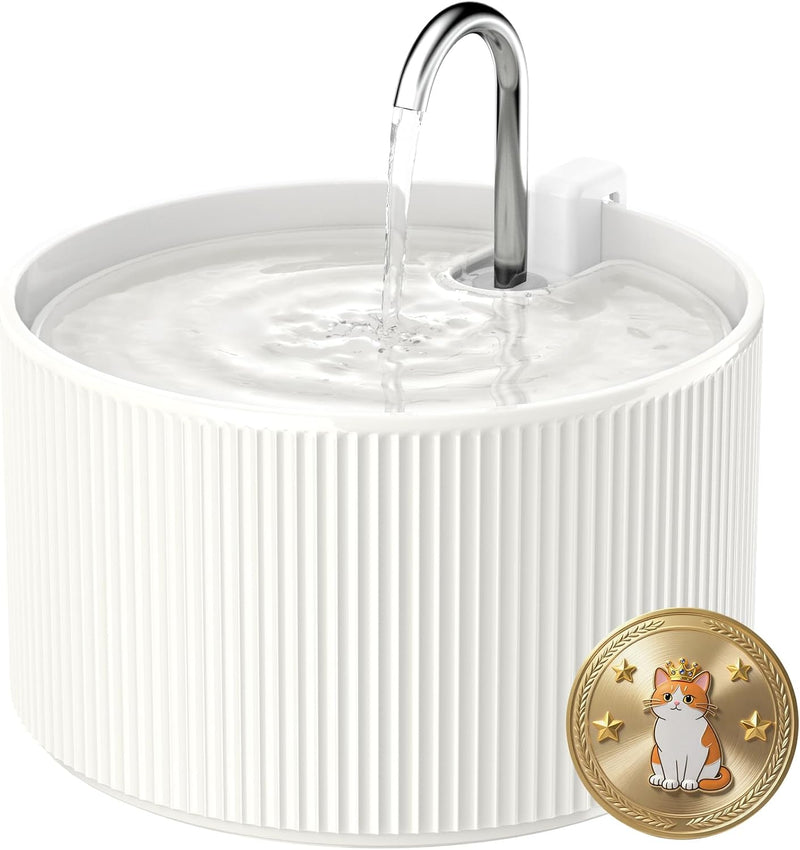 Kenepet fuente de agua de cerámica para gatos, fuente de agua autom...