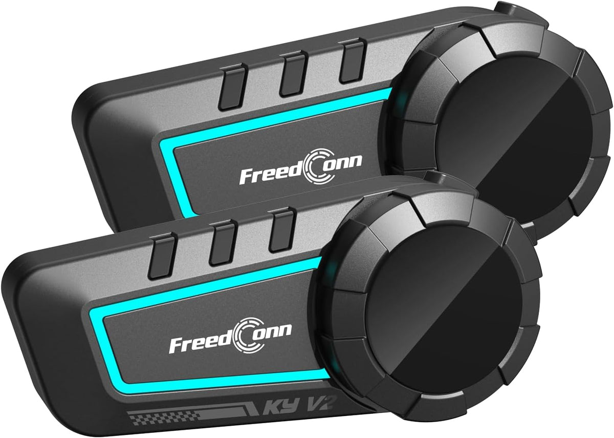 FreedConn KY V2 - Casco de motocicleta Bluetooth 6.0 para conductor...