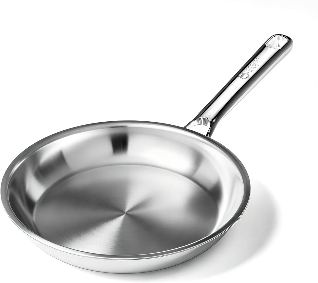 COOKER KING Sartén de acero inoxidable de 10 pulgadas, sartén, sart...