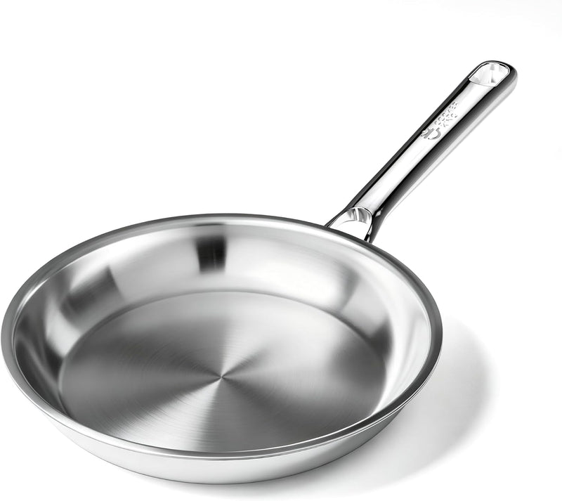 COOKER KING Sartén de acero inoxidable de 10 pulgadas, sartén, sart...
