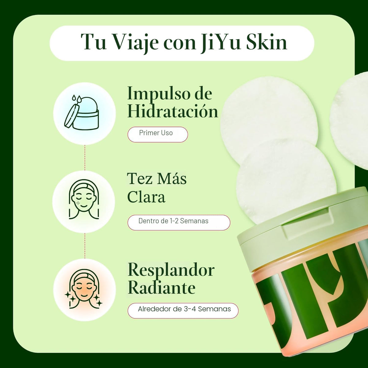 JIYU Almohadillas de esmalte tonificante \u2013 Cuidado de la piel...
