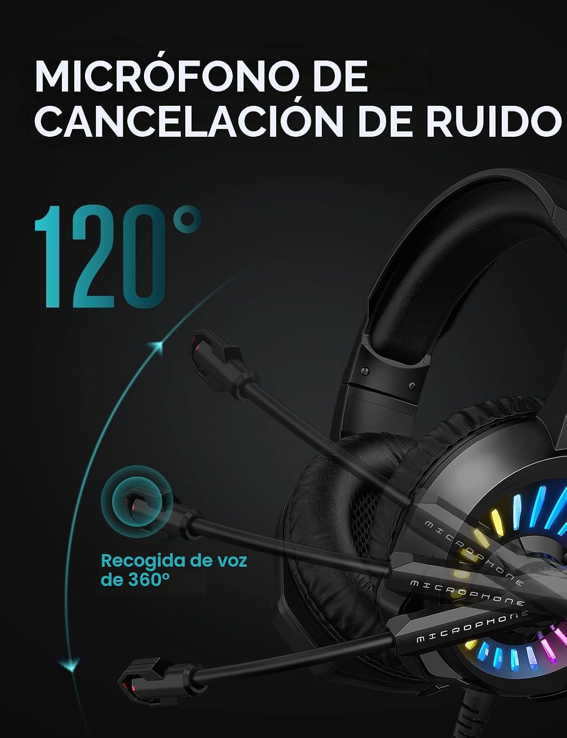 Auriculares para juegos con cable ZIUMIER para PC, PS5, PS4, Xbox S...