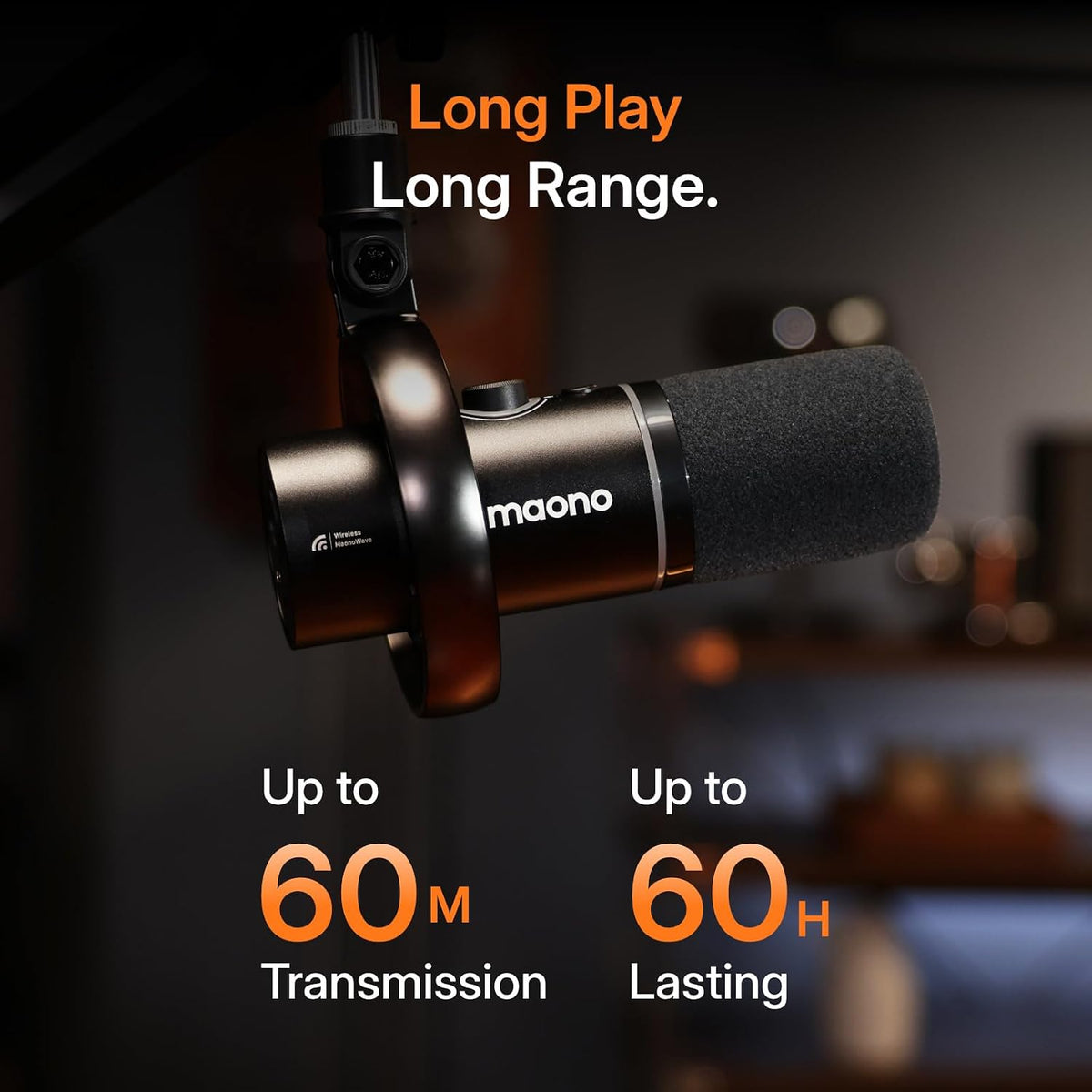 MAONO PD200W Micrófono Podcast Inalámbrico Híbrido para PC, Micrófo...