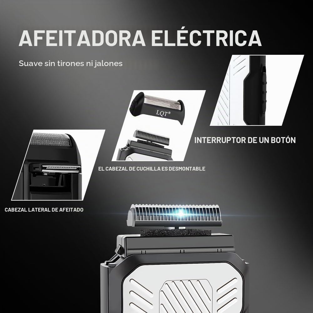 LQT Cortadora de pelo para hombres, juego de cortapelos y recortado...