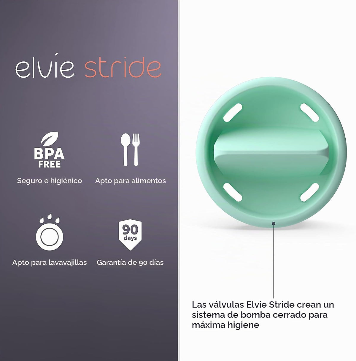 Elvie Stride - Válvulas extractoras de leche a prueba de fugas, apt...