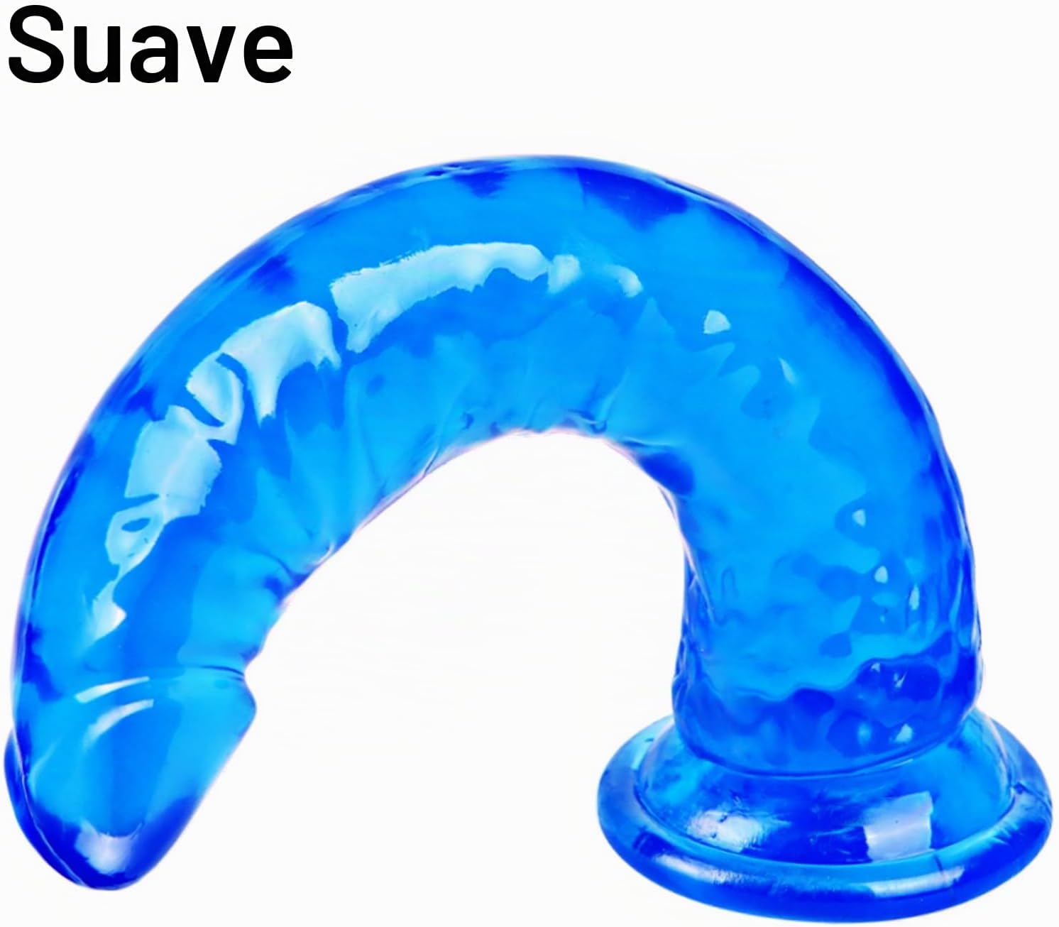 Juego de consolador realista azul de 3 tamaños (pequeño, grande, ex...