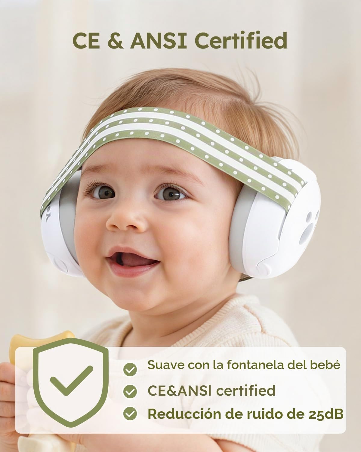 Yoofoss Orejeras para bebés Protección contra el ruido para bebés d...