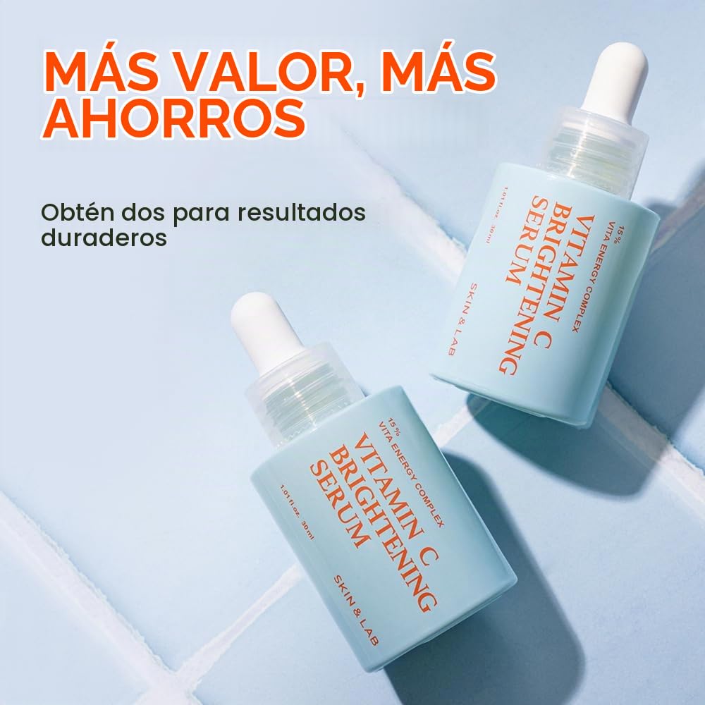 SKIN&amp;LAB Suero de vitamina C, ácido 3-O-etil ascórbico 15,000 p...