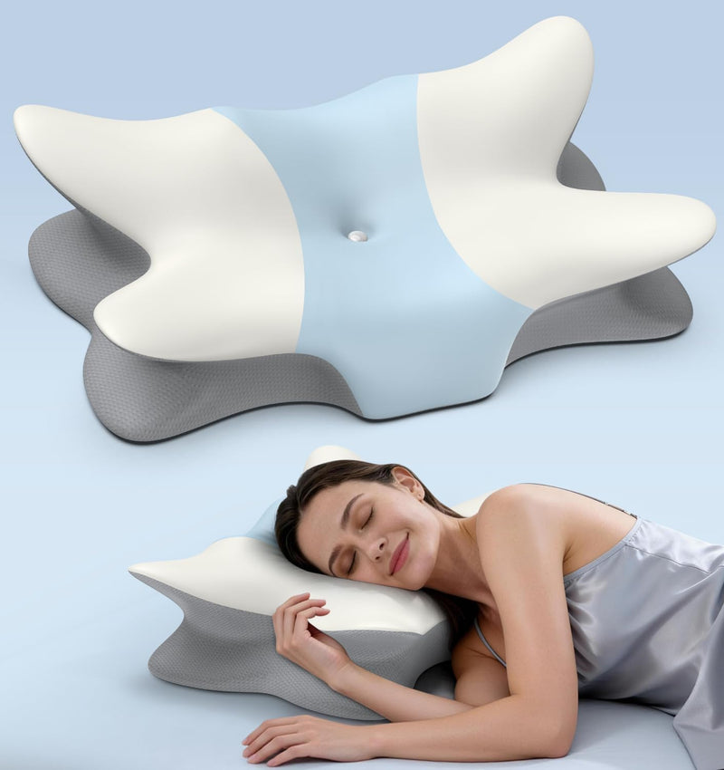 Almohada cervical para aliviar el dolor de cuello y hombros, almoha...