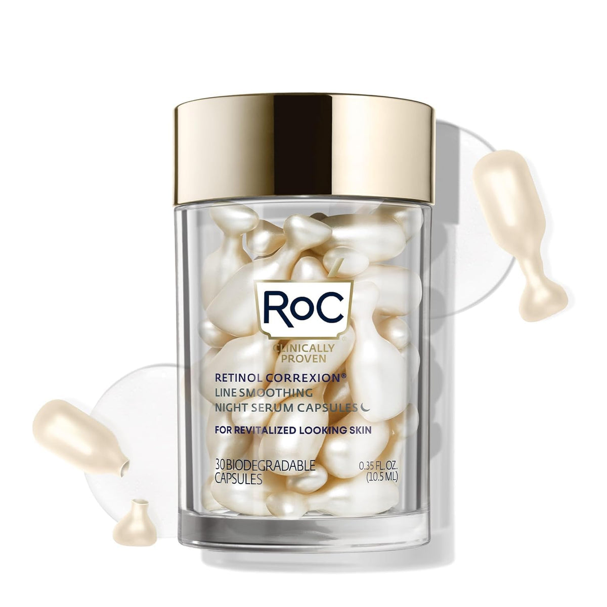 RoC Retinol Correxion Cápsulas de suero nocturno antienvejecimiento...