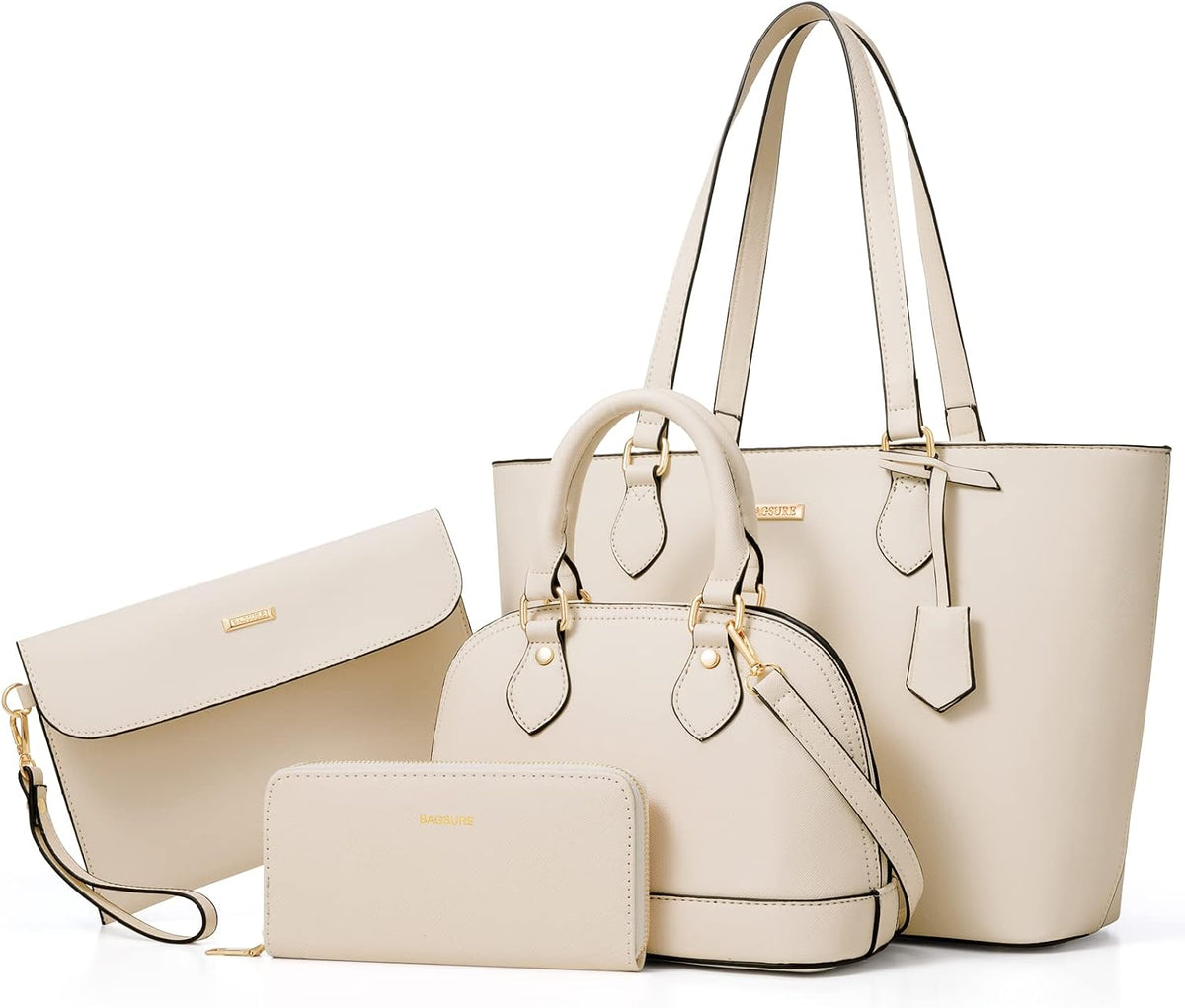 4 piezas de bolsos de moda para mujer, carteras, bolsos de hombro,...