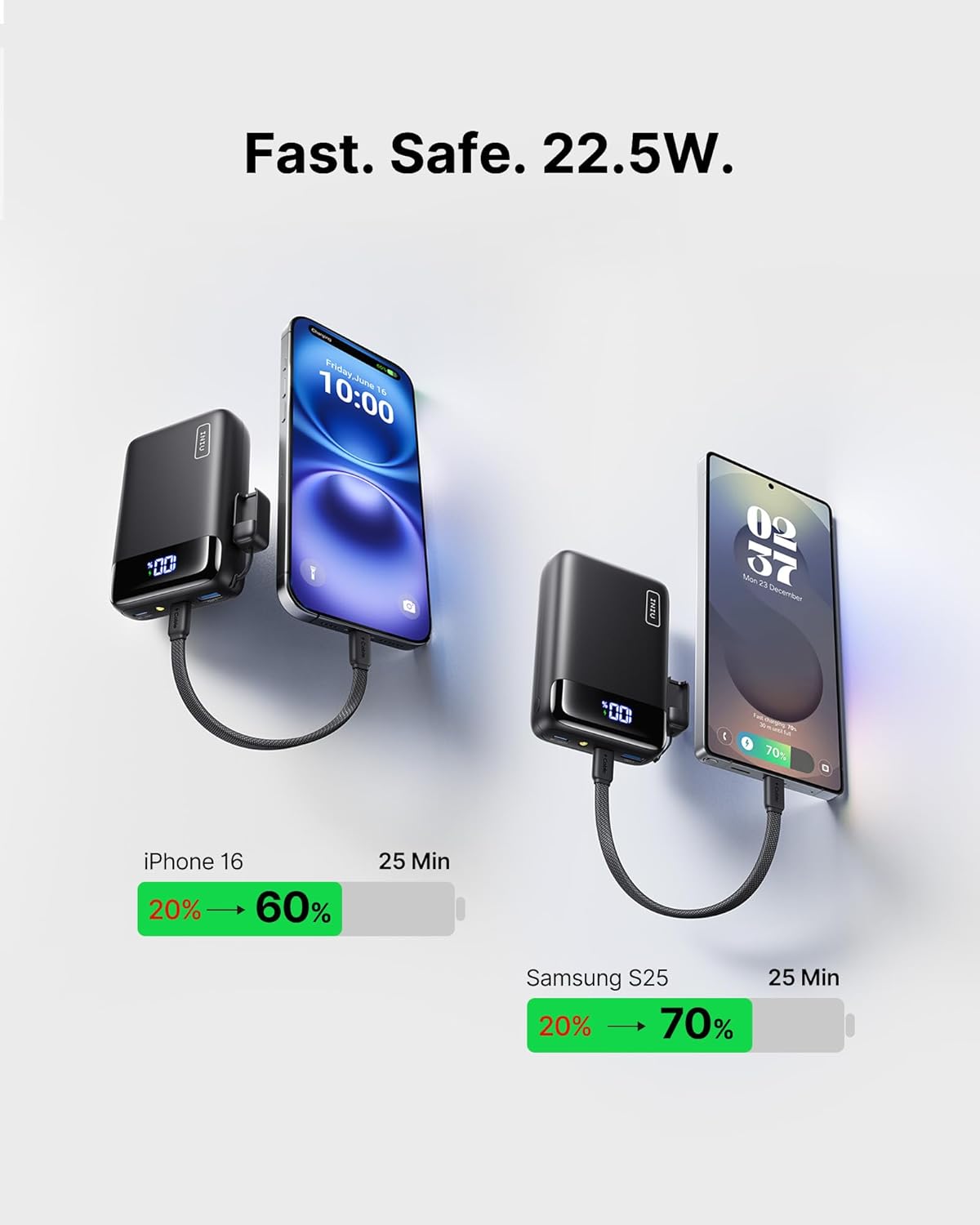 Cargador portátil INIU, el banco de energía de carga rápida más peq...