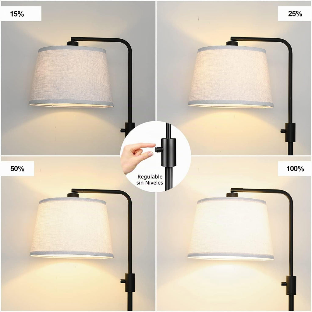 Nintiue 【Actualizada】Lámpara de pie regulable, bombilla LED de 1000...