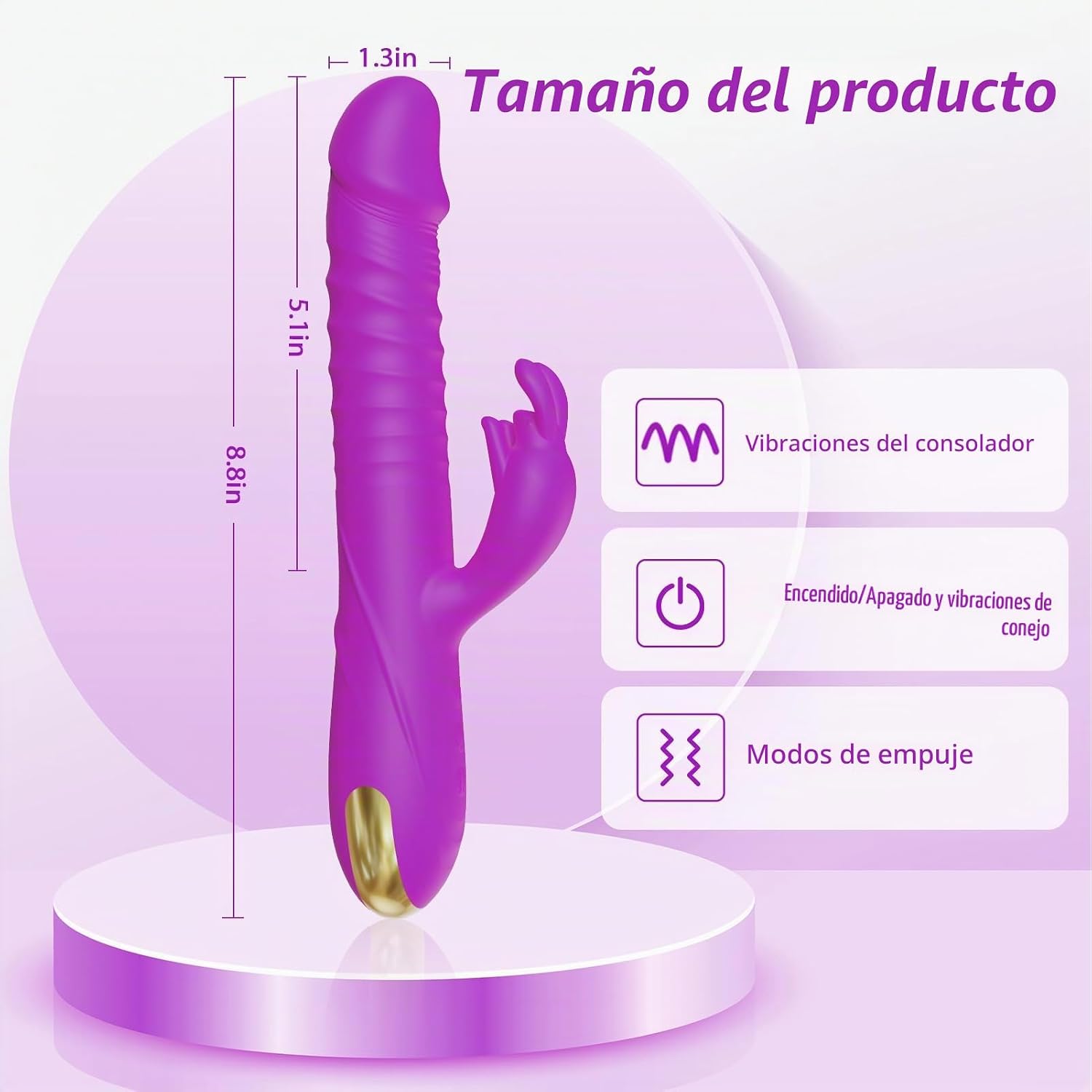 SUPOLA - Vibradores de consolador con empuje, juguetes sexuales par...