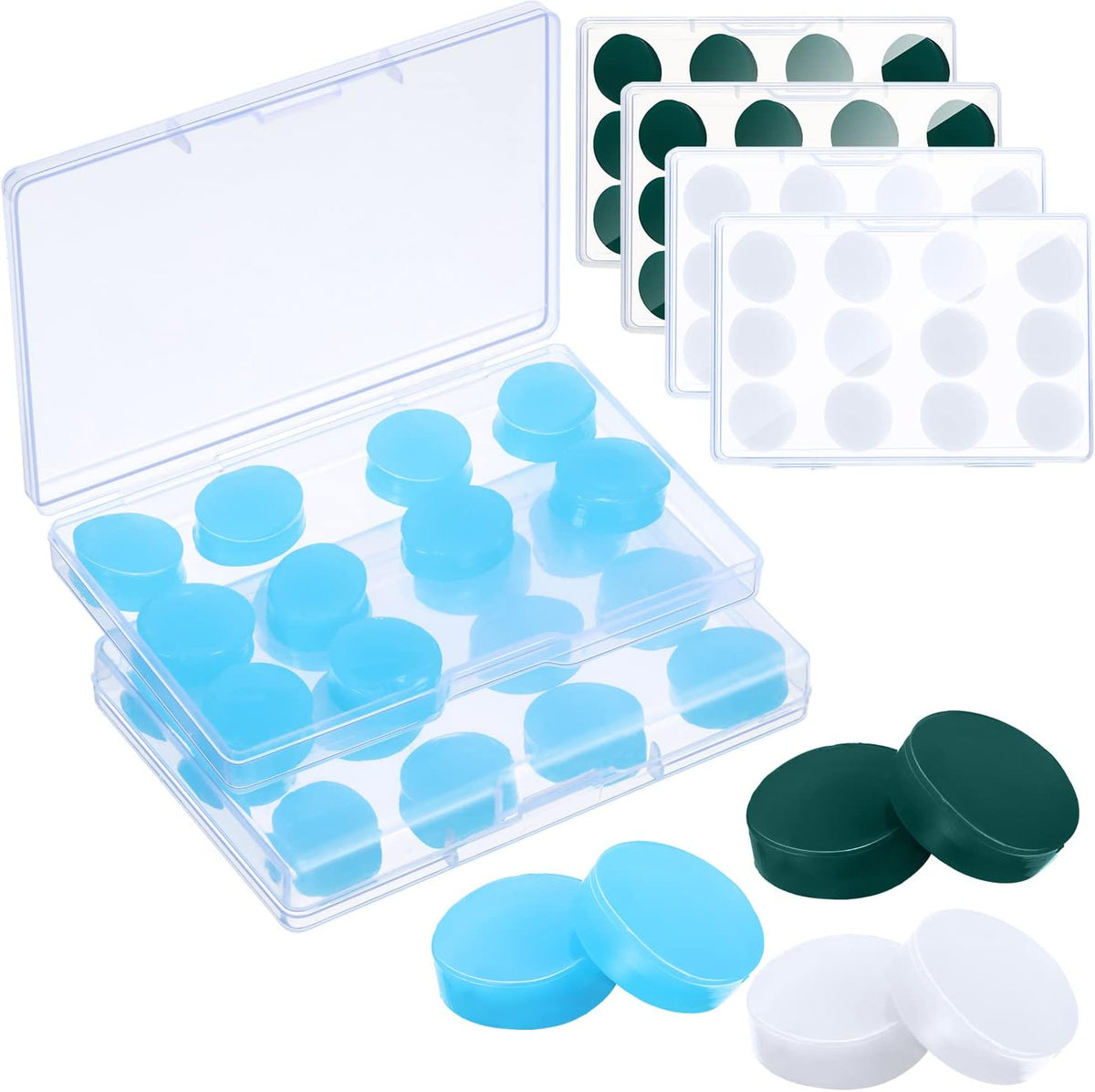 Frienda - 36 pares de tapones de silicona para los oídos para dormi...