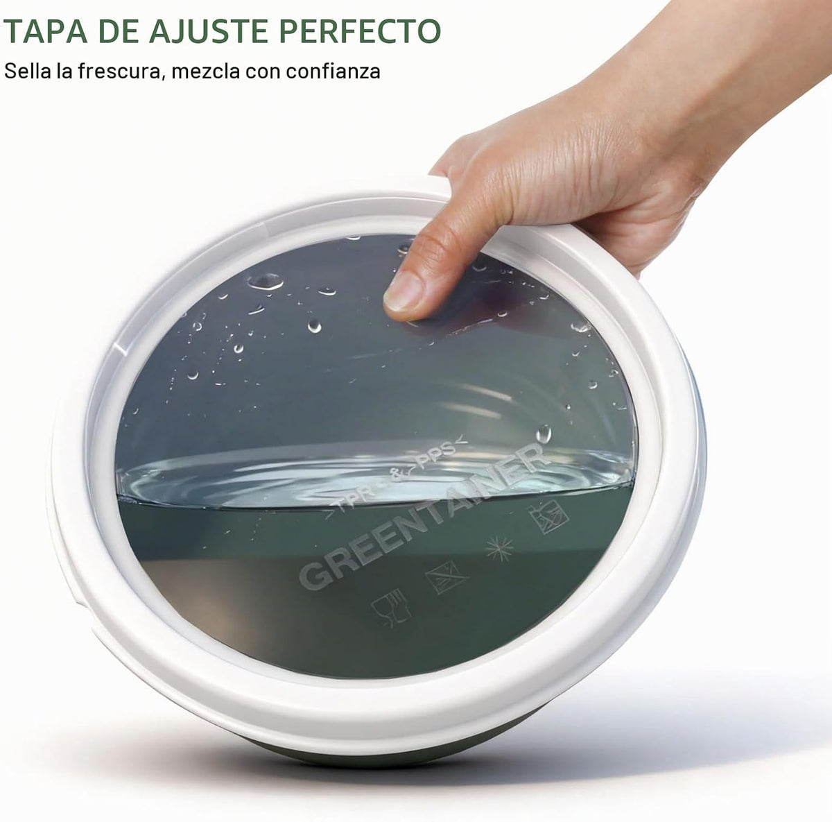 Juego de 6 cuencos de plástico para mezclar con tapas para cocina,...