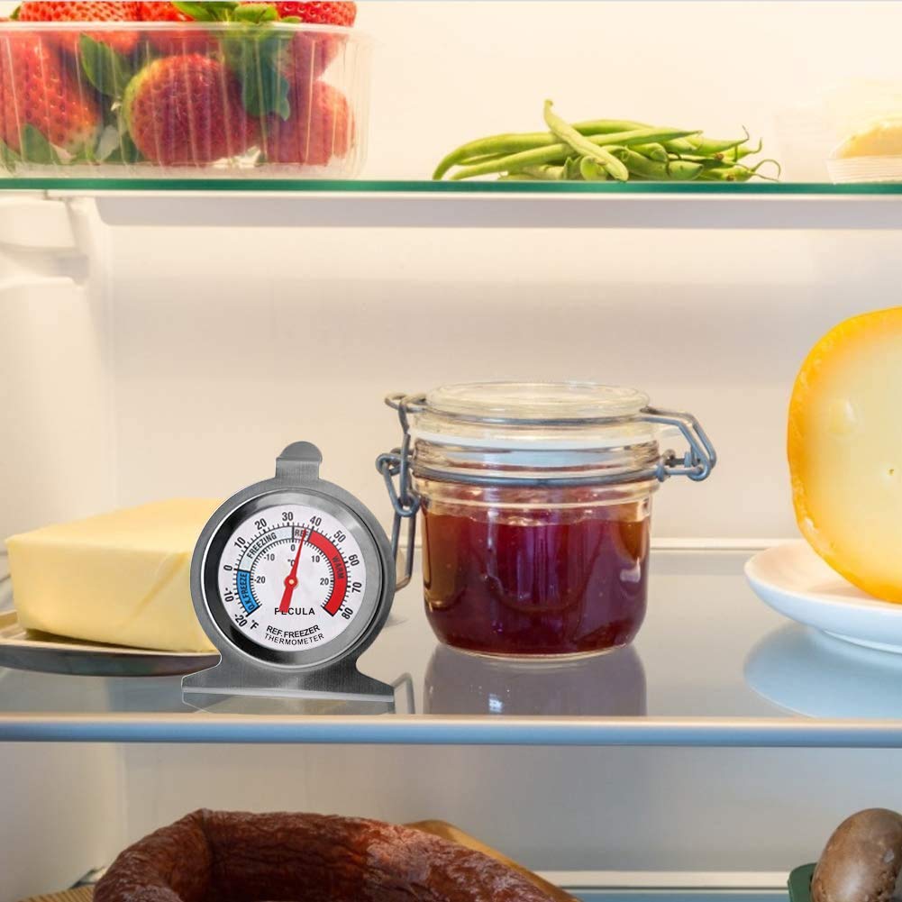Paquete de 4 termómetros para refrigerador, -30-30 grados C\/-20-80...